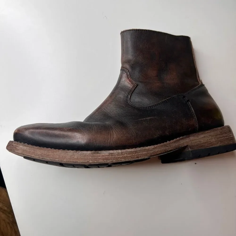 Freebird Pueblo leather distressed brown leather chukka boot single left shoe am